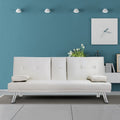 Walsunny Modern Convertible Sleeper Sofa Bed#color_white