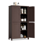 Vongrasig Bathroom Storage Cabinet, Modern Floor Cabinet with Storage, Adjustable Shelves, Freestanding Cabinet for Bthroom, Living Room, Entryway