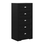 Walsunny 5 Drawer White Vertical Dresser Modern Storage Cabinet with Handle-Drawer Chest Wood Organizer for Living Room (7504209772720)