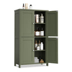 Vongrasig Bathroom Storage Cabinet, Modern Floor Cabinet with Storage, Adjustable Shelves, Freestanding Cabinet for Bthroom, Living Room, Entryway