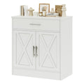 Vongrasig Farmhouse Coffee Bar Cabinet, Small Sideboard Buffet with Storage, Modern Kitchen Storage Cabinet with 1 Drawer and 2 Doors for Kitchen, Dining Room