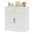 Vongrasig Farmhouse Coffee Bar Cabinet, Small Sideboard Buffet with Storage, Modern Kitchen Storage Cabinet with 1 Drawer and 2 Doors for Kitchen, Dining Room
