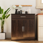 Vongrasig Farmhouse Coffee Bar Cabinet, Small Sideboard Buffet with Storage, Modern Kitchen Storage Cabinet with 1 Drawer and 2 Doors for Kitchen, Dining Room