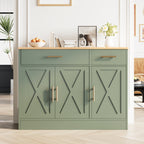 Vongrasig 43” Coffee Bar Cabinet, Farmhouse Buffet Cabinet with Storage, Sideboard Buffet with Drawers and Shelves for Kitchen