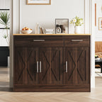 Vongrasig 43” Coffee Bar Cabinet, Farmhouse Buffet Cabinet with Storage, Sideboard Buffet with Drawers and Shelves for Kitchen