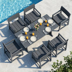Vongrasig 5 Pieces Patio Dining Set, All Weather Outdoor HDPE Dining Furniture Set with Table and Chairs for 4, Garden Patio Furniture Set for Lawn, Backyard, Poolside