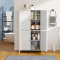 Vongrasig Bathroom Storage Cabinet, Modern Floor Cabinet with Storage, Adjustable Shelves, Freestanding Cabinet for Bthroom, Living Room, Entryway