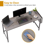 Walsunny 55 inch Home Office Desk with Storage Bag, Study Workstation Modern Simple Design, Student Writing Desk, Office Working Desk, Gray (7346039357616)