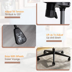 Walsunny Cross Legged Office Chair Armless Wide Chair Cross Legged Office Chair Computer Chair #color_yellow #foot_pulley-foot