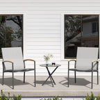Vongrasig Patio Furniture 2 Pieces Outdoor Texilene Chair Sets