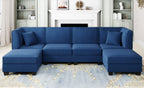 Walsunny  U-Shape Convertible Sectional Sofa Couch with 6 Seats
#color_dark-blue