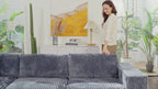 Vongrasig 105" Boneless Couches for Living Room, Sectional Couches Modular Sofa with L-Shaped Chaise, Memory Foam Comfy Cloud Couch with Plush Corduroy Fabric, No Assembly Required