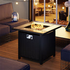 Walsunny 50,000 BTU Patio Metal Gas Square Fire Pit Table (7289552666800)