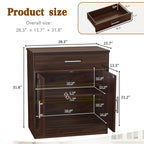 Vongrasig Farmhouse Coffee Bar Cabinet, Small Sideboard Buffet with Storage, Modern Kitchen Storage Cabinet with 1 Drawer and 2 Doors for Kitchen, Dining Room